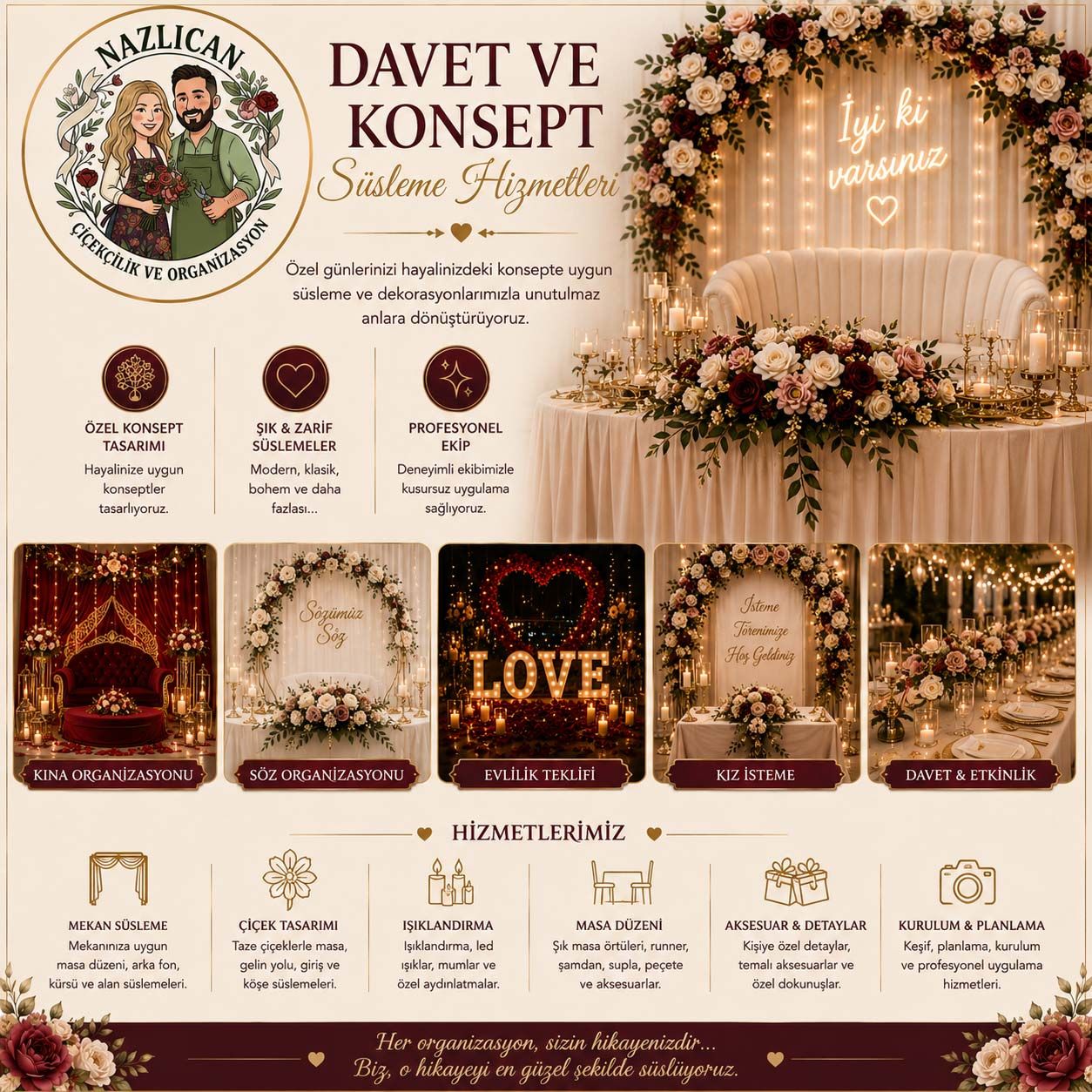 Davet ve Konsept Süsleme Hizmetleri